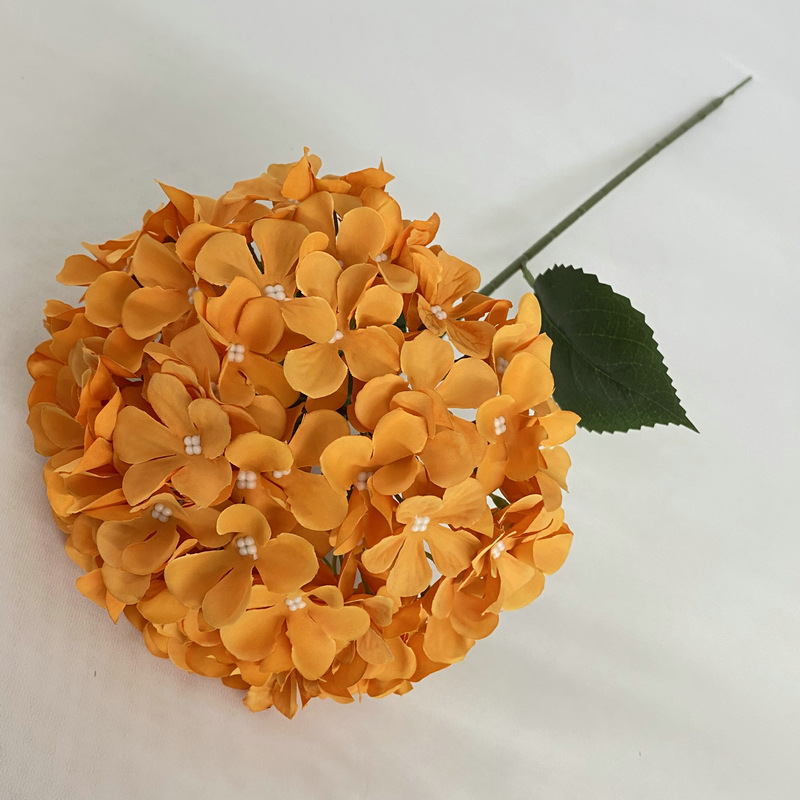 Brushed Cloth Single Mengchen Hydrangea Wedding Celebration Decoration Wedding Hall Flower Arrangement Single Photography Props Simulated Pincushion