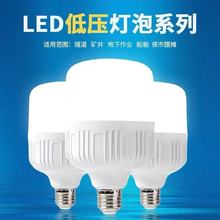 低压led球泡12v24v36v48伏节能照明灯泡直流工地机床电瓶太阳能灯