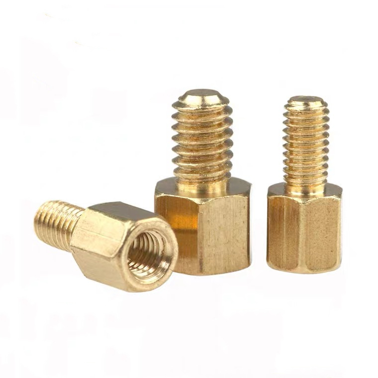 立早m5单头六角铜柱 主板铜柱螺丝 机箱螺柱 隔离柱 长度8-80mm