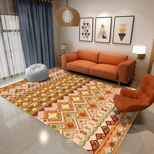 北欧风摩洛哥客厅地毯沙发茶几水晶绒地毯家用卧室满铺床边毯代发