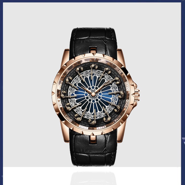 十二圆桌骑士氚气手表男士名牌黑骑士正品男款地支虫洞概念表男表