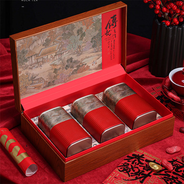 铁观音茶叶包装盒空礼盒高档金骏眉大红袍礼盒装空盒便携茶叶罐