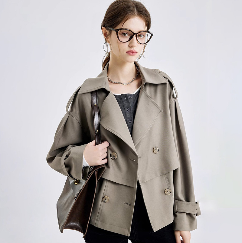 春短款风衣女2024春新款好看女装休闲小个子外套女 624101b110081