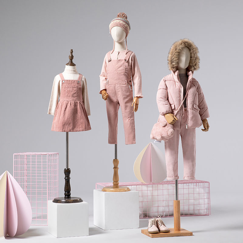 儿童模特道具半身小孩小童服装展示架童装店橱窗带头模特架子