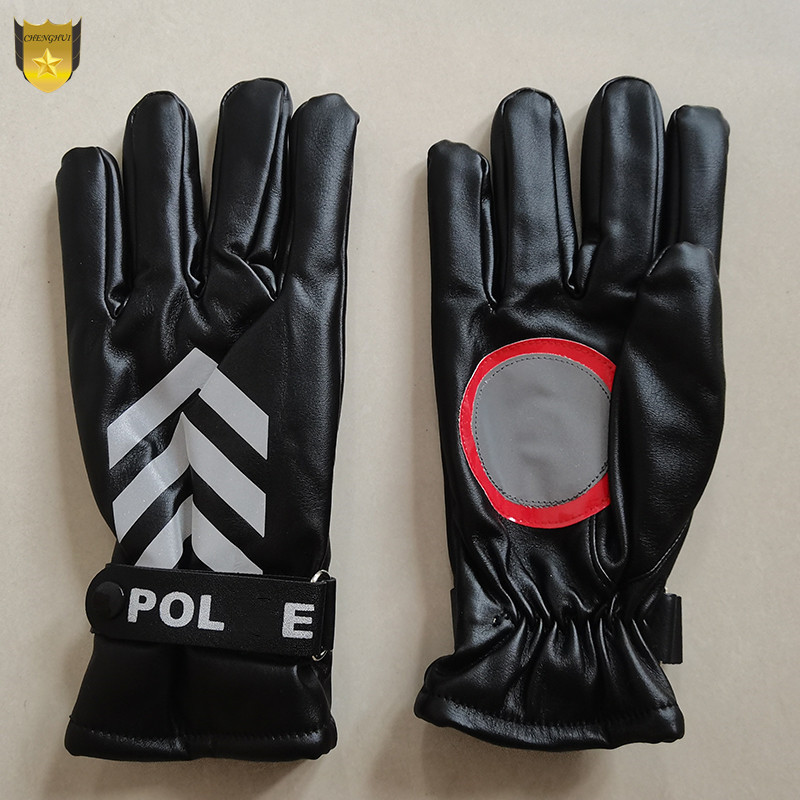 冬季反光棉手套 交通指挥反光手套 执勤安保巡逻站岗手套保暖现货