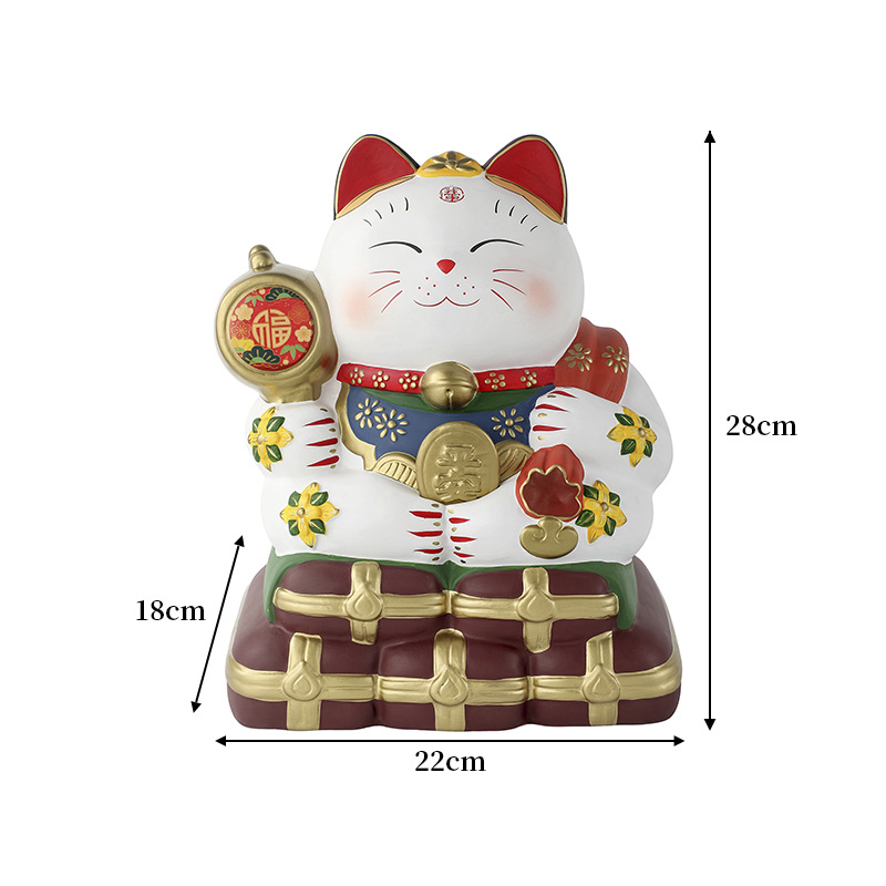 Le Meow Original Grain Fengdeng Ceramic Cat Safe Money Drawing Decoration Home Shop Decoration Lucky Cat