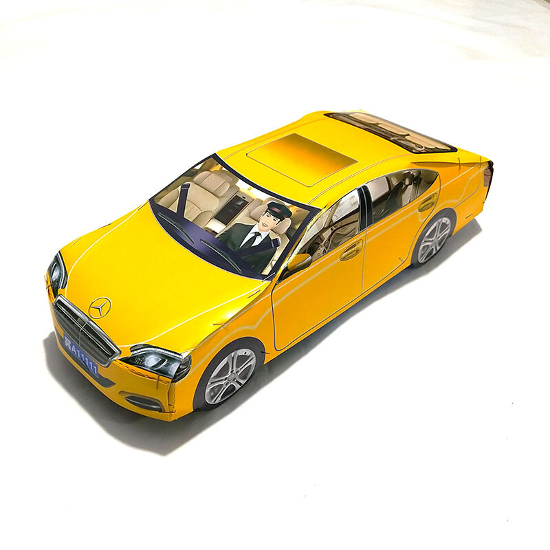 祭祀用品纸扎奔驰轿车汽车纸钱周年烧七金元宝金条清明跨境东南亚