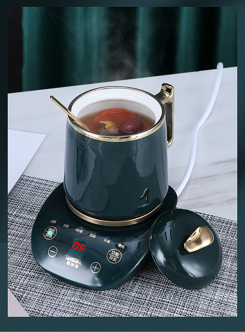 养生杯办公室加热杯电热烧水杯多功能煮粥煮茶迷你复古定制电炖杯
