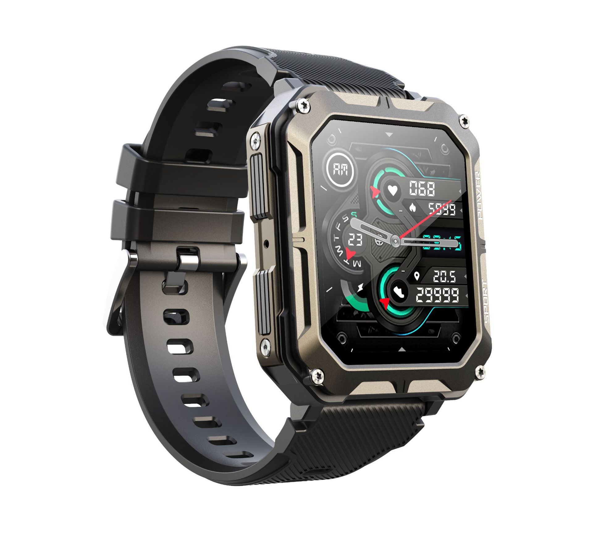 New C20pro Smart Watch 1.83-Inch with Call Three-Proof Outdoor Sports Heart Rate Blood Oxygen Detection