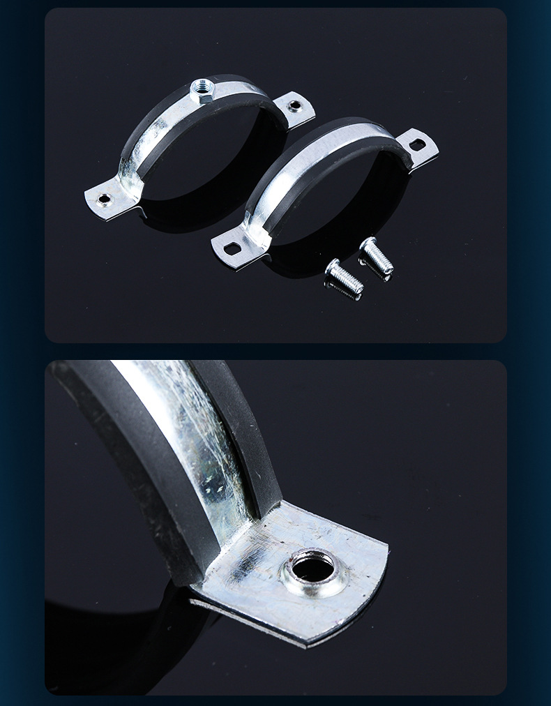 ppr金属镀锌铁轻型管卡水管支架抱箍卡箍金属排水铁 管夹 重型卡