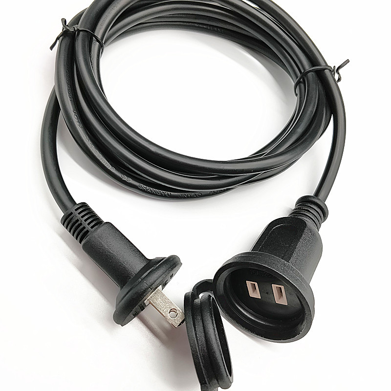 日规电源线 日规三插 日本两插加地电源线纯铜3芯品字尾电源线pse