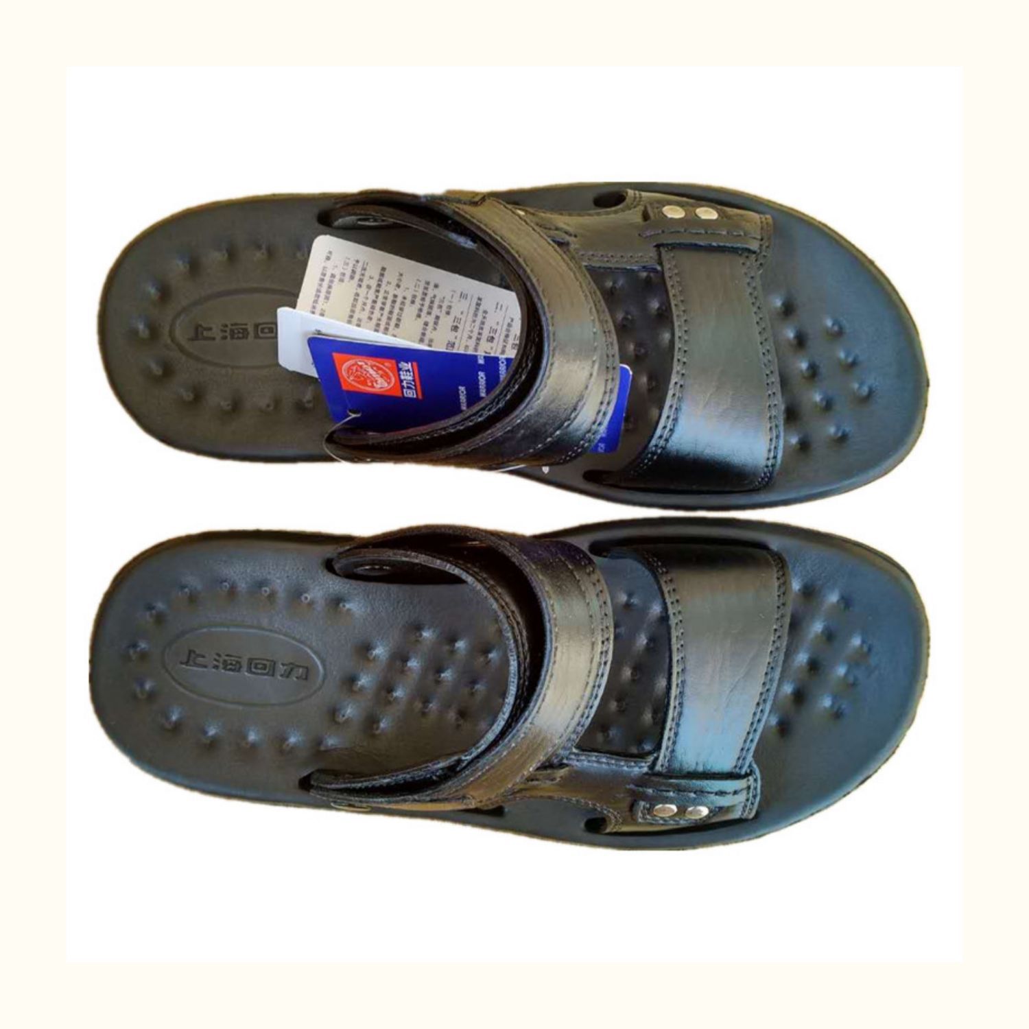 上海回力男凉鞋031 软底防滑两用拖鞋送爸爸用两穿露趾男士拖鞋