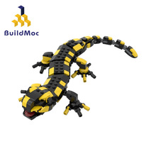 BuildMoc动物系列MOC-97315火蝾螈积木玩具 兼容乐高拼搭积木