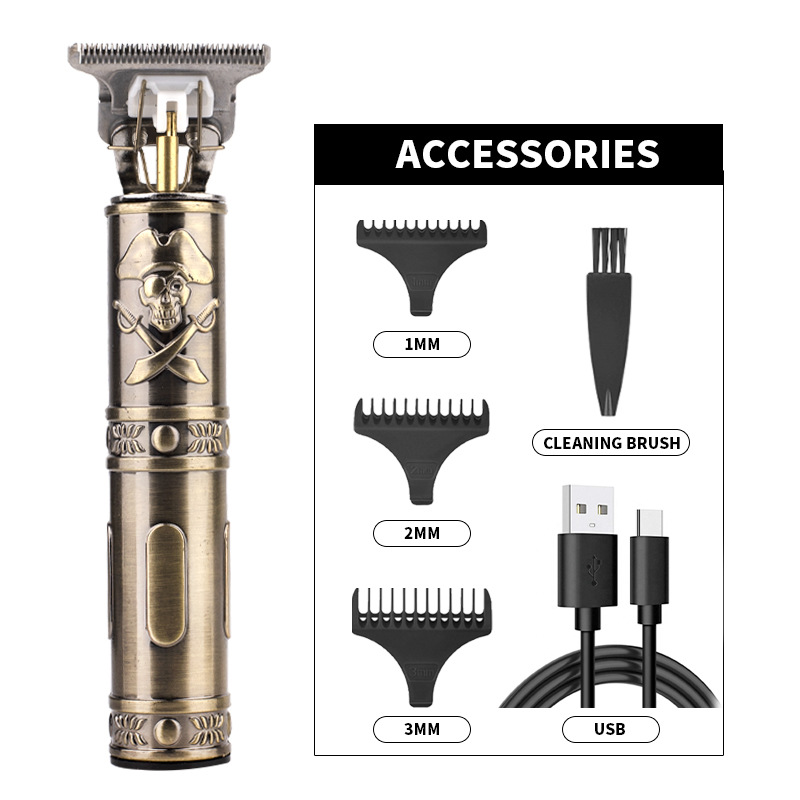 Cross-Border Hair Clipper Electric Clipper Oil Head Electrical Hair Cutter Charging Razor Carving Hair Clipper Bald Electric