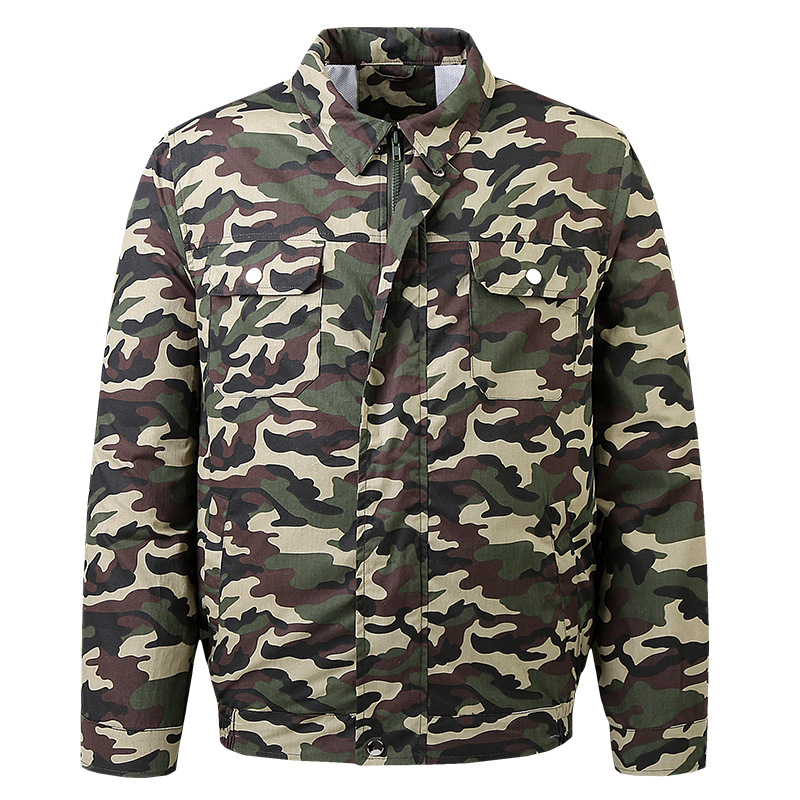 夏季男式空调服夹克防晒服usb风扇降温室外防暑工装迷彩制服套装