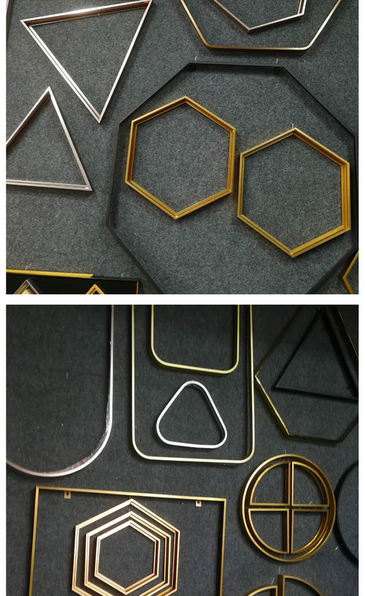 铝合金异形相框装饰框画框 厂家供应多边形三角形相框线条 画框