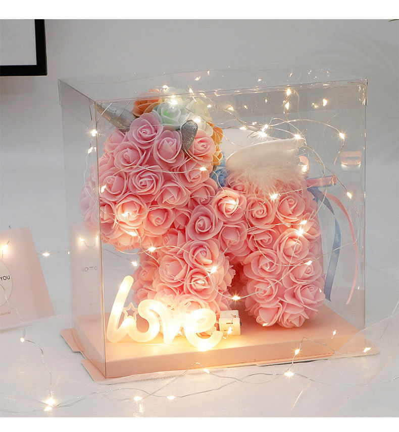 永生花独角兽永生花pe玫瑰花礼盒母亲节520情人节生日礼物送女友