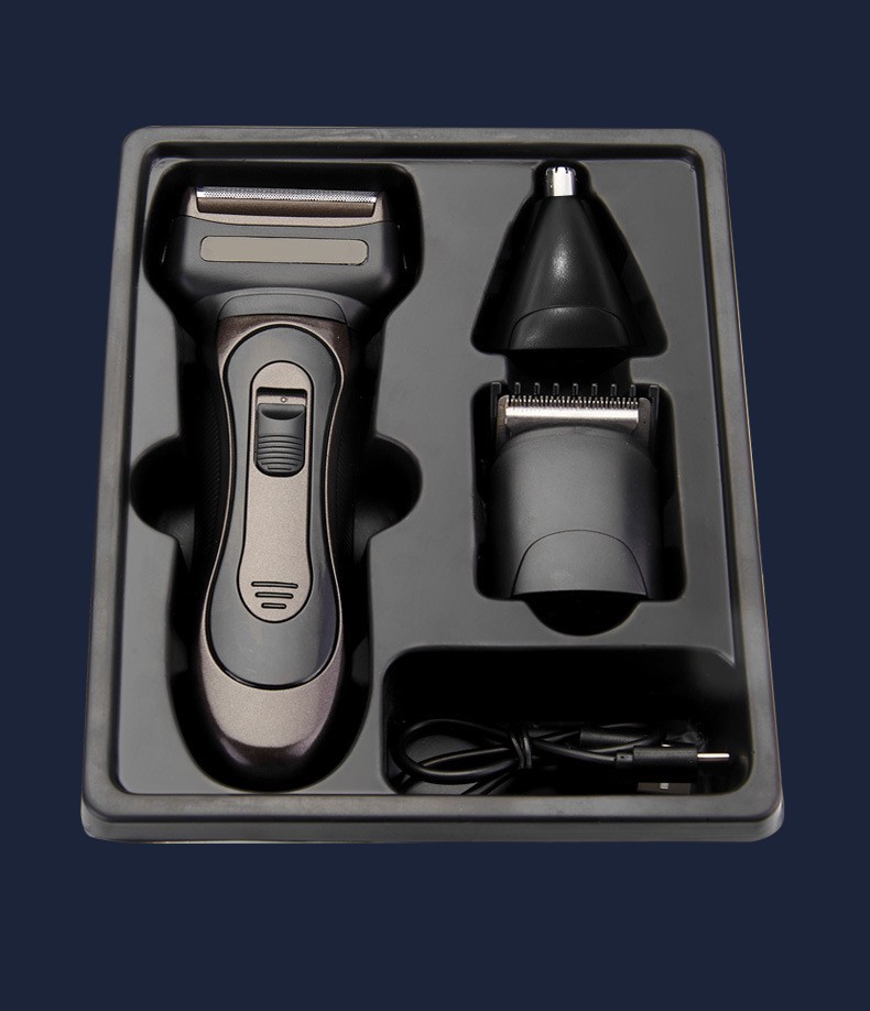 Cross-Border New Arrival Automatic Shaver Nose Hair Trimmer Hair Scissors Three-in-One Reciprocating Multifunctional Pogonotomy Shaver
