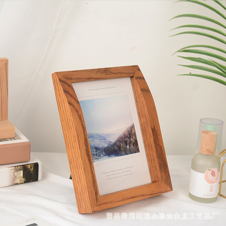 Solid Wood Photo Frame Wooden Wedding Photo Frame Commemorative Photo Frame Specimen Making Picture Frame Table-Top Solid Wood Photo Frame