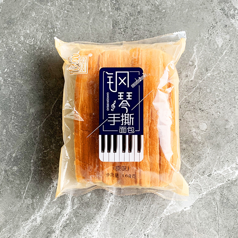 钢琴手撕粗粮面包原味168g手撕网红学生营养早餐点心学校超市批发