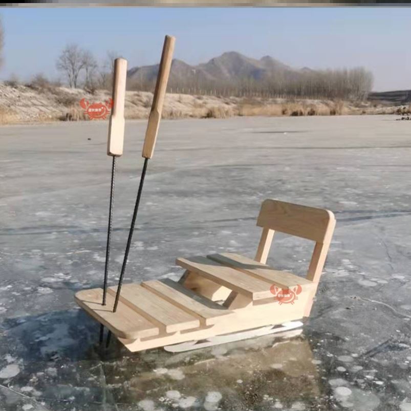 高靠背冰车户外滑冰车儿童成人东北雪爬犁大人双人滑雪场神器雪橇