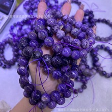 天然紫龙晶圆珠单圈手链手串多圈可diy项链镶嵌配饰绕线工厂直销