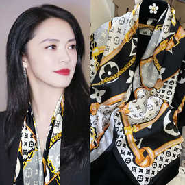 姚晨同款方巾丝巾女秋冬款洋气时尚批发两用披肩外搭装饰领巾围巾