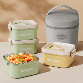 便当盒多层饭盒学生上班族带饭微波炉加热不锈钢便携保温高颜值