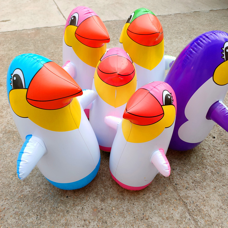 70cm Inflatable Tumbler Stall Inflatable Penguin Pvc Inflatable Cartoon Penguin Toy Promotional Gifts