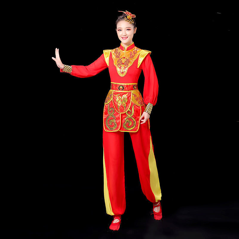 打鼓衣服款女霸气大鼓水鼓腰鼓队舞蹈服装喜庆舞龙舞狮演出服