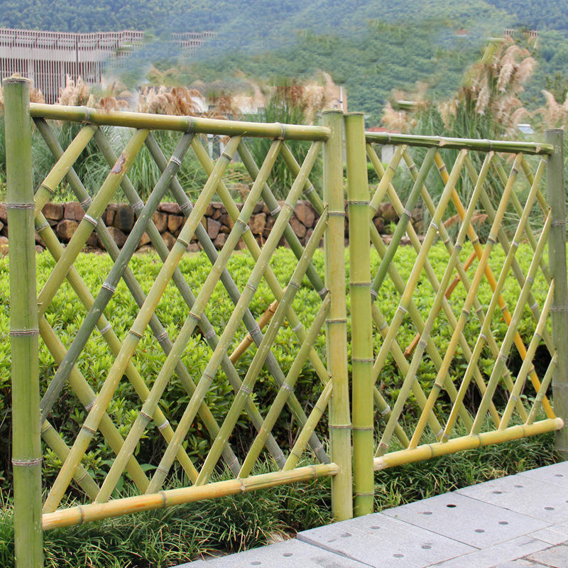 竹篱笆围栏竹围栏民宿庭院户外园艺栅栏实木花园围墙栏杆现货批发
