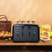 定制烤面包机4片不锈钢亮面多士炉6档三功能家用早餐吐司机定制