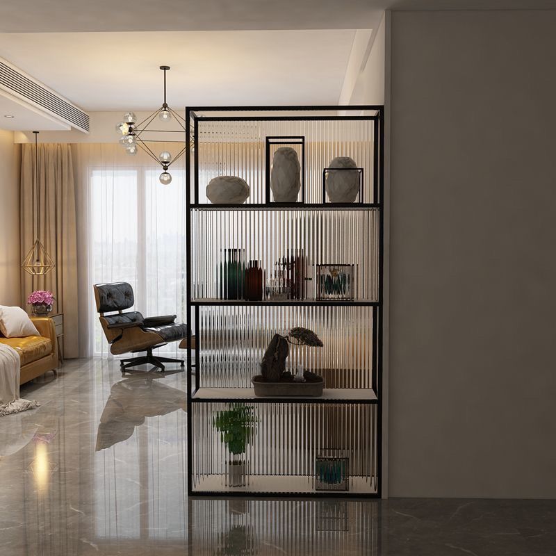 入户门客厅玄关卧室现代轻奢玻璃隔断置物架多层玄关柜子花架屏风