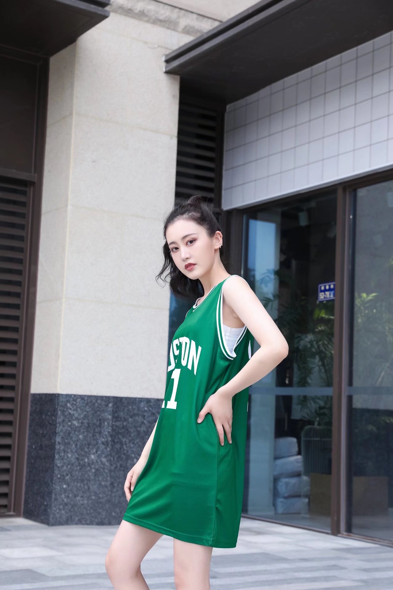 厂家直批女生篮球服长背心圆领透气篮球衣长袖单衣棒球高尔夫球裙