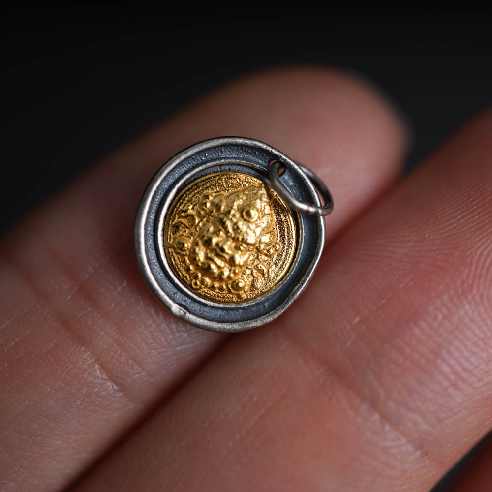 金黄财神西藏藏式侧挂吊坠项链佛珠念珠配饰饰品-阿里巴巴