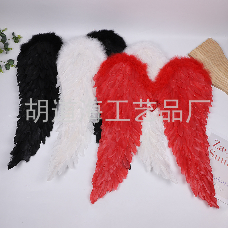 feather angel wings carnival fancy dress ball props children‘s wings birthday performance feather wings