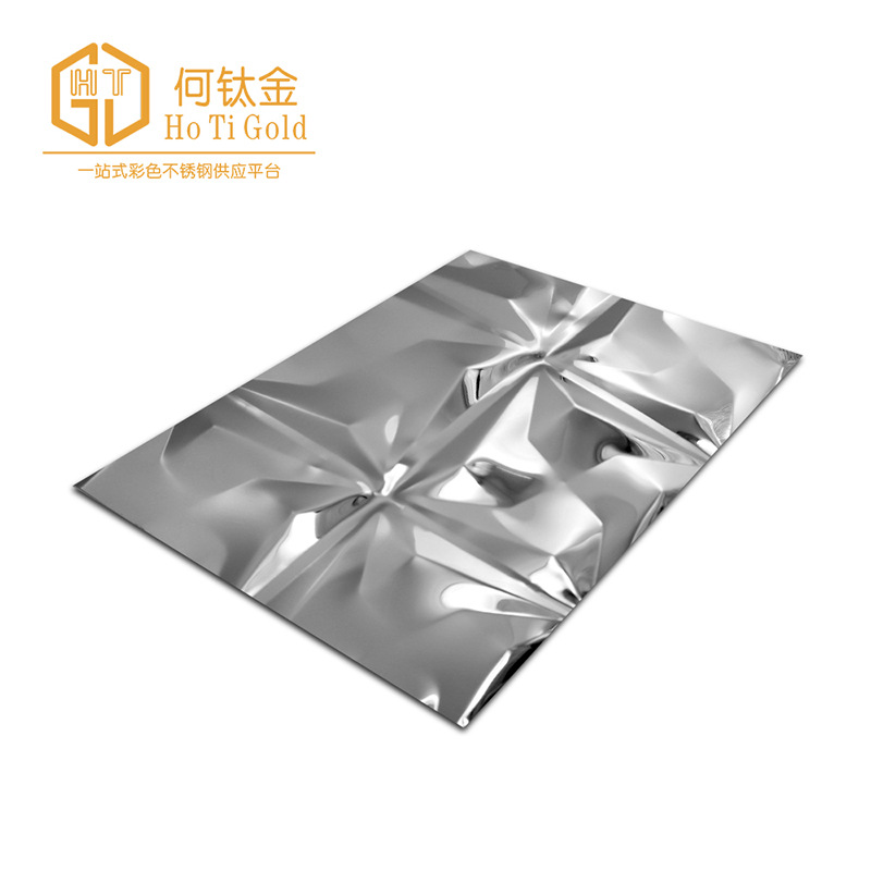镜面花纹不锈钢电镀银色风车纹冲压不锈钢酒店装饰工程板材加工