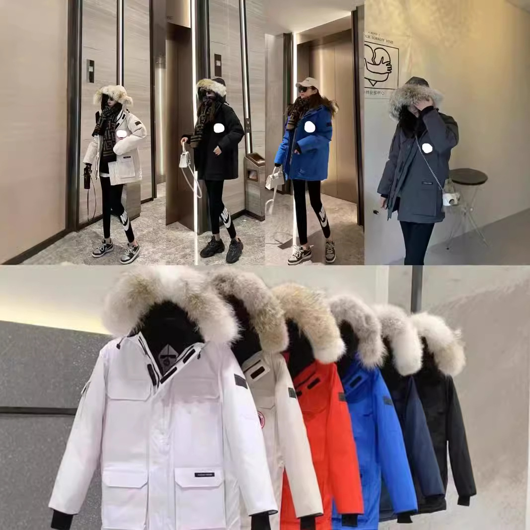 莆田顶级版nfc 芯片大鹅08远征款加拿大羽绒服情侣外套派克石墨灰