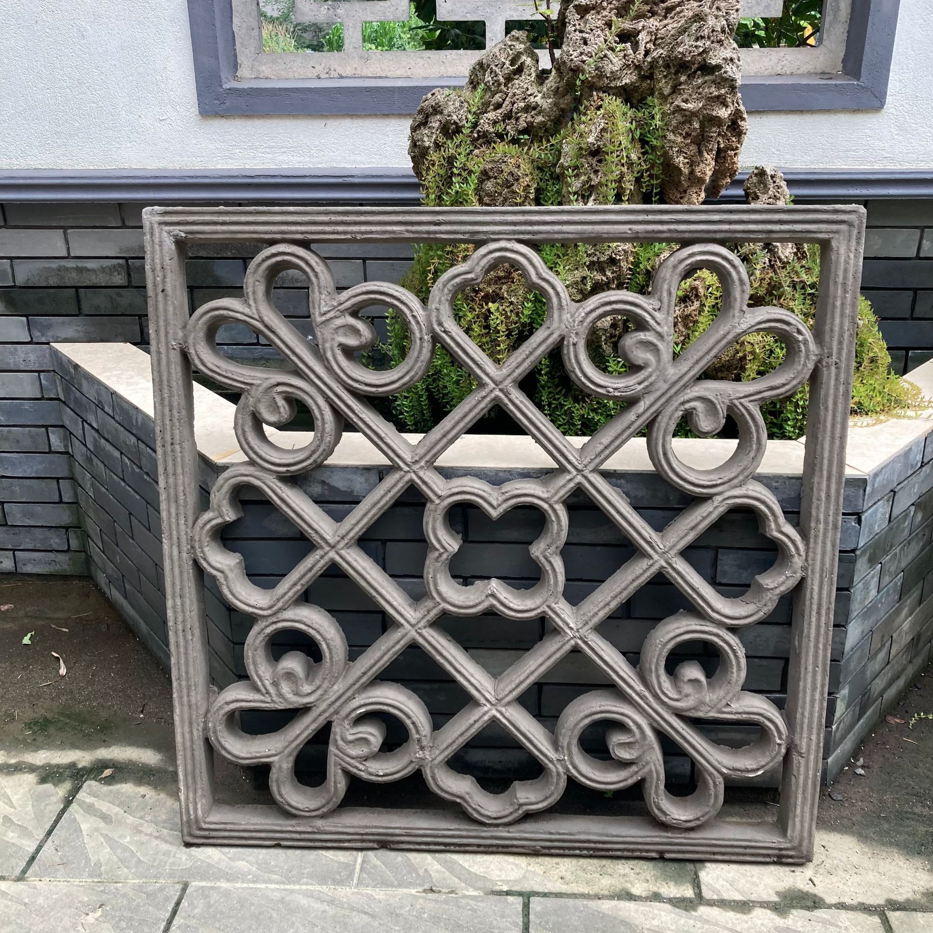 水泥花窗水泥漏窗古建围墙窗花厂家直销镂空中式花窗仿古