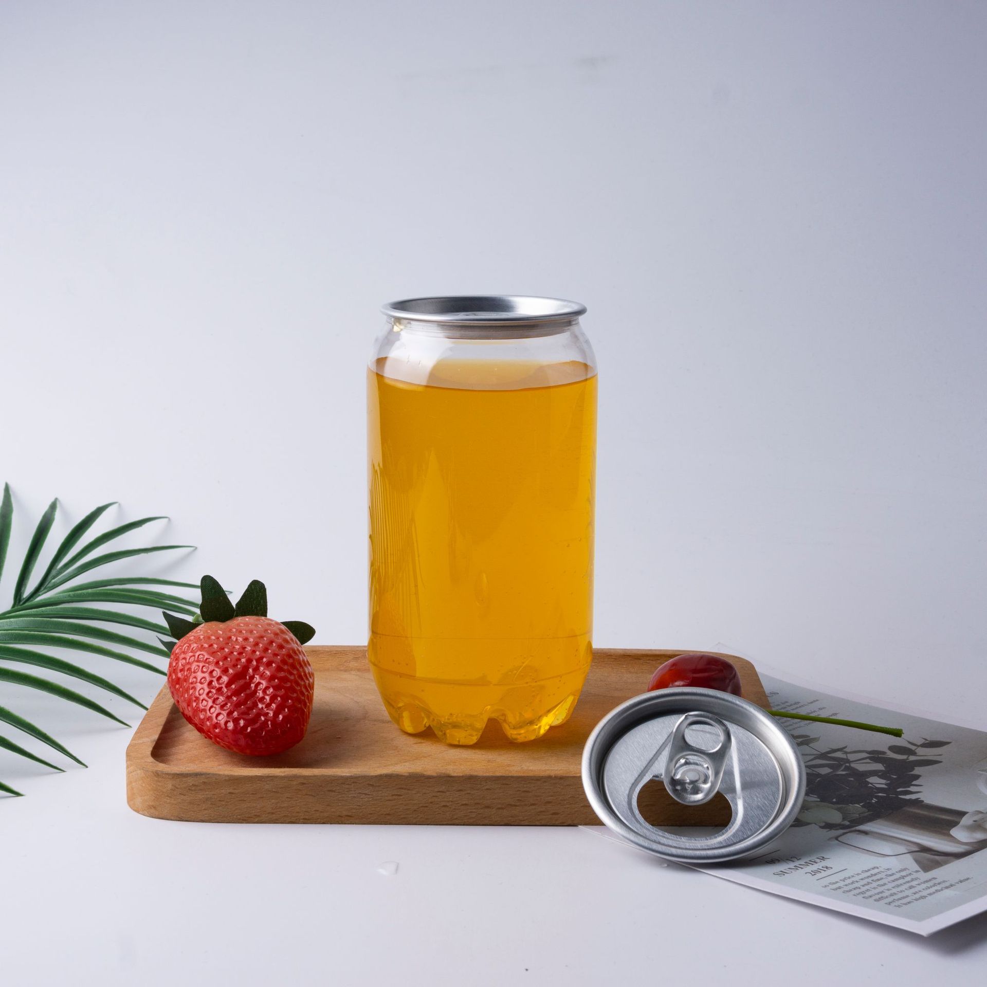 现货350ml透明密封塑料奶茶瓶易拉罐 350毫升食品pet一次性饮料瓶