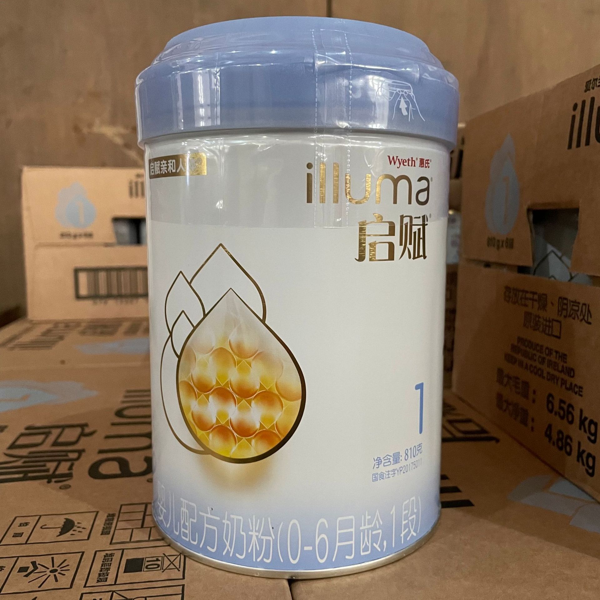 【国行正品】惠氏启赋蓝钻1段婴儿配方奶粉适合0-6月810g