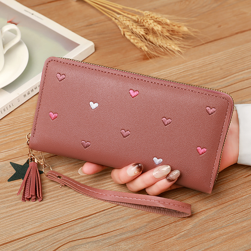 New Women's Chic Bag Long Leather Bag Large Capacity Women's Multi-Card Wallet Zipper Handbag Coin Purse Mobile Phone Bag