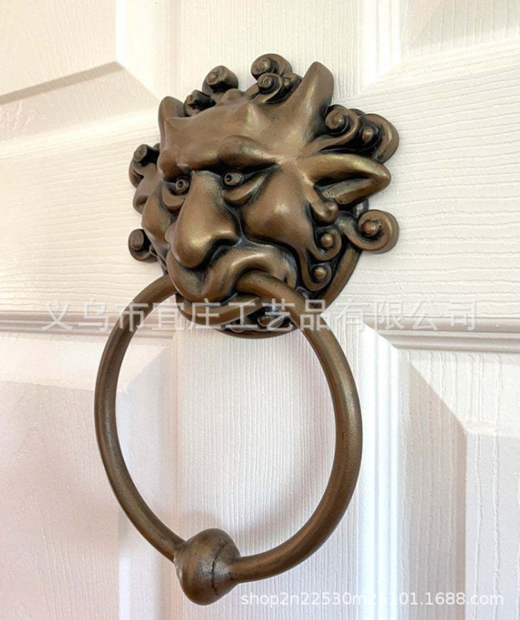 door knockers 跨境龙脸门把手壁挂树脂工艺品迷宫门环家居装饰品