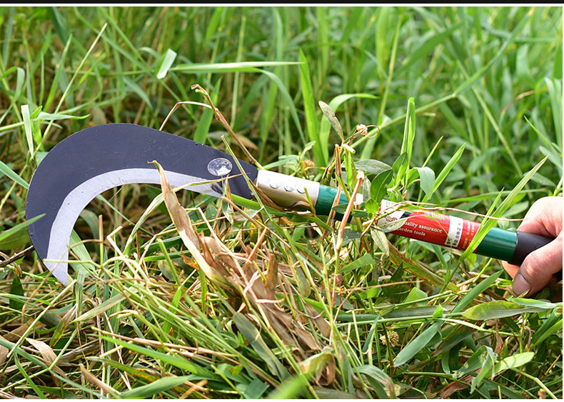 农用除草链刀割玉米水稻麦子割草镰刀户外长柄加长长把镰刀割草刀