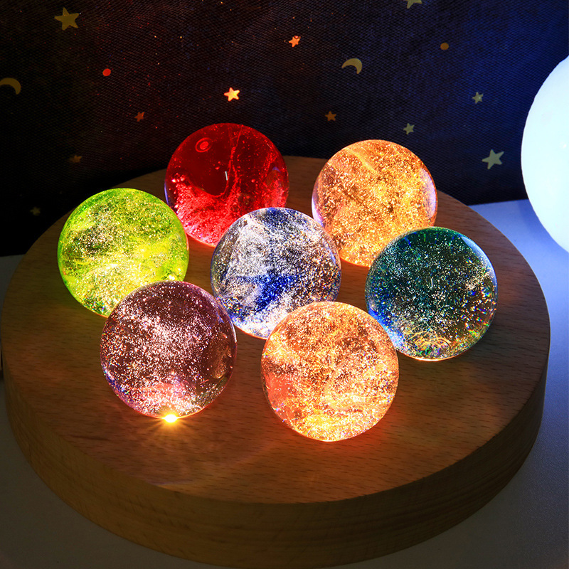colorful glass bead office decoration crystal ball table decorations hallway front desk gift practical