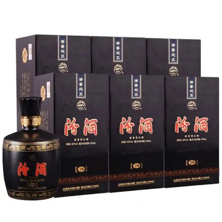 42度汾20年陈酿475ml*6瓶整箱2018年金奖二十年清香型白酒山西黑