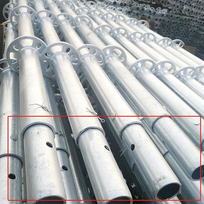热镀锌60系列盘扣式脚手架配件连接棒立杆内链接钢管固定套筒带孔