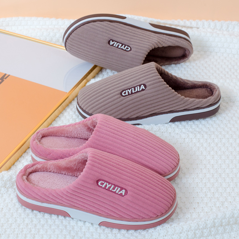 Slippers autumn and winter warm home indoor men and women couples cotton drag thickened non-slip plush thick cotton slippers wholesale 580 Application Scenario