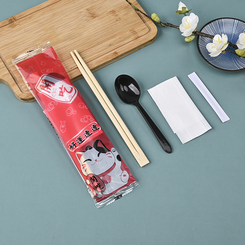一次性筷子餐具包外卖四件套餐厅饭店餐具套装筷子勺子工具包现货