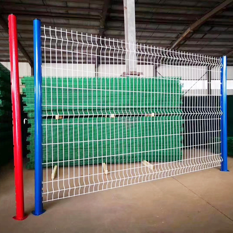 异形立柱防护网 双边丝护栏网高速公路围栏铁路框架铁丝网栅栏